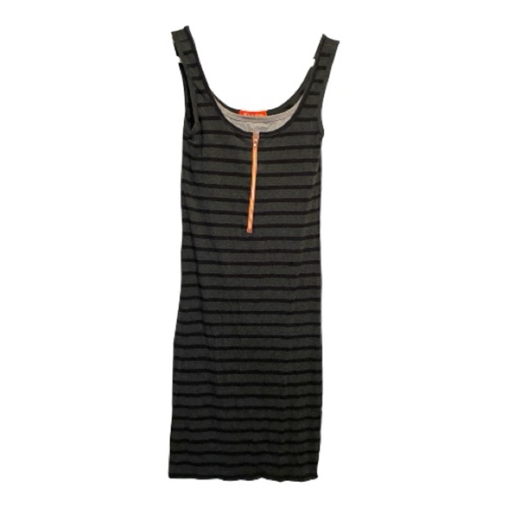 NWOT Women Molly Ades Black And Gray Striped Midi during and after pregnancy
